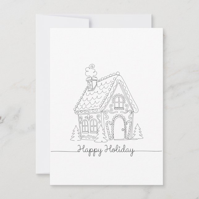 Tarjeta Festiva Holiday house (Anverso)