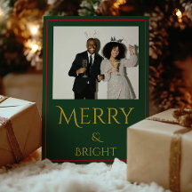 Holiday Luxe Elegant Modern Holiday Photo Card