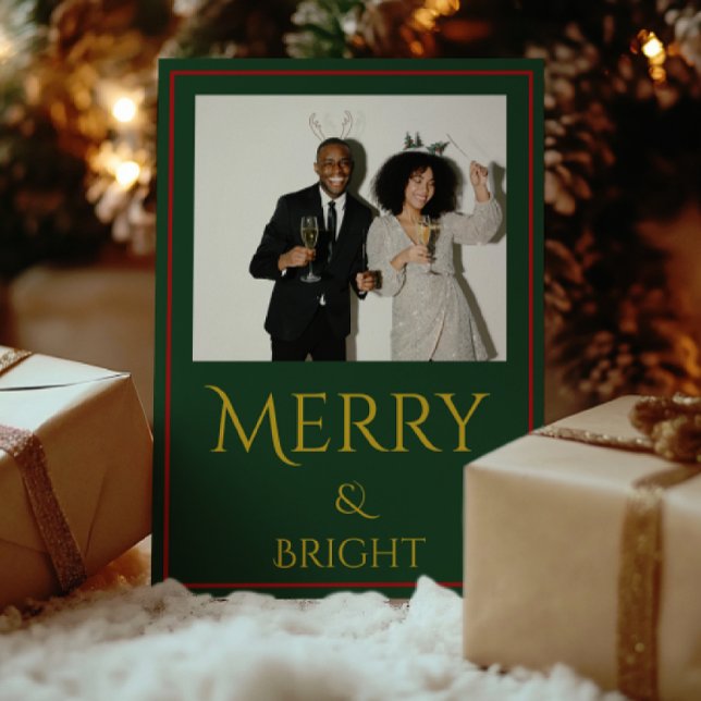 Tarjeta Festiva Holiday Luxe Elegant Modern Holiday Photo Card (Subido por el creador)