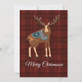 Tarjeta Festiva Holiday Moose Card