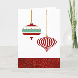 Tarjeta Festiva Holiday Ornaments Photo Christmas Card