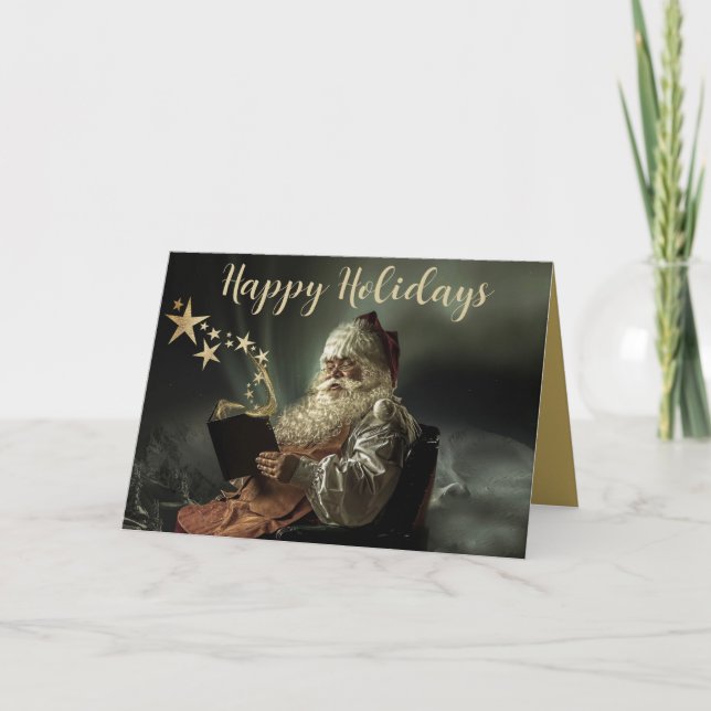 Tarjeta Festiva Holiday Santa Claus (Anverso)