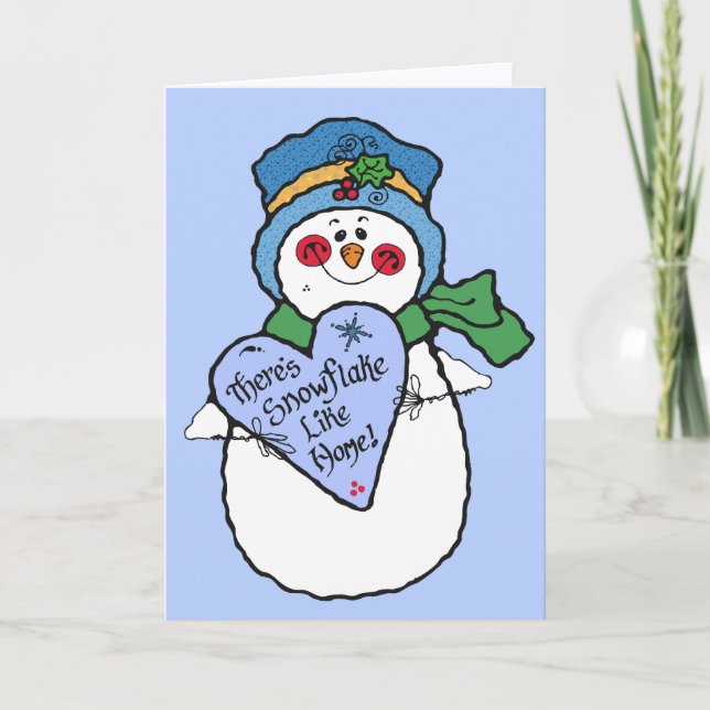 Tarjeta Festiva Holiday Snowman (Anverso)