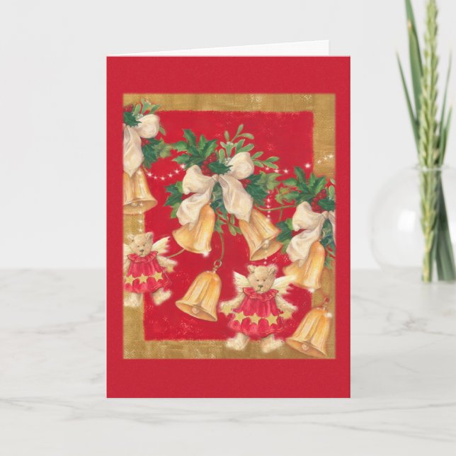 TARJETA FESTIVA HOLIDAY TEDDY BEAR (Anverso)