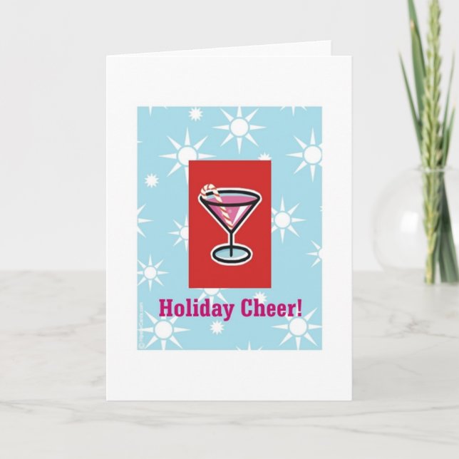 Tarjeta Festiva Holiday Vodka Cheer (Anverso)