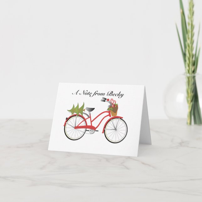 Tarjeta Festiva holidaybike1c (Anverso)