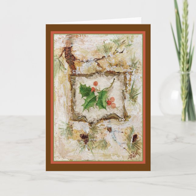 TARJETA FESTIVA HOLLY (Anverso)