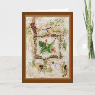 TARJETA FESTIVA HOLLY