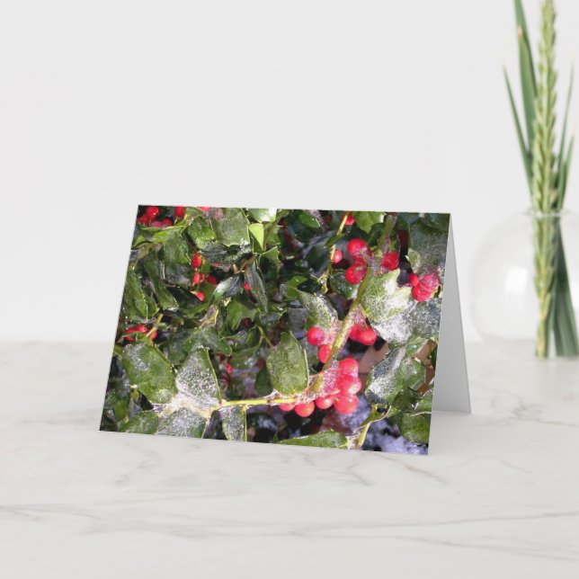 Tarjeta Festiva Holly (Anverso)