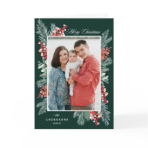 Holly and Evergreen Merry Christmas 2 Photo