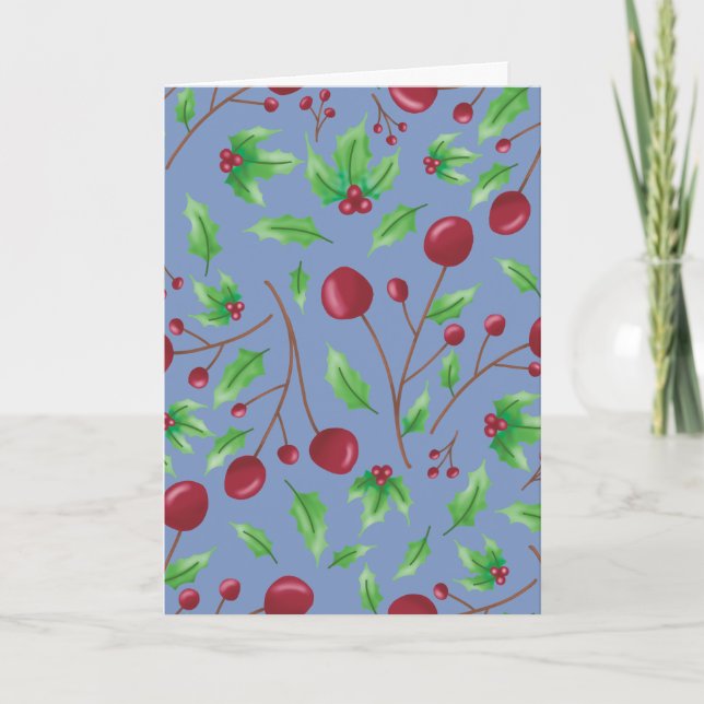 Tarjeta Festiva Holly Berry 2026 (Anverso)