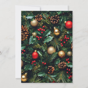 Tarjeta Festiva Holly Berry Winter Wonderland