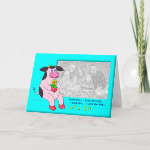 Tarjeta Festiva Holly Cow "Love You Love You Love You Love You Lov