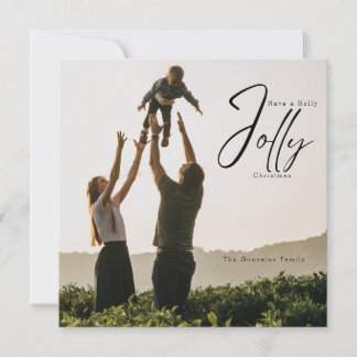 Tarjeta Festiva Holly Jolly Navidades Card