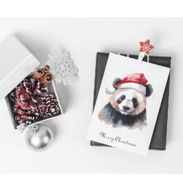 Tarjeta Festiva Holly Jolly Navidades Panda, personalizado