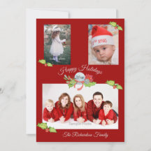 Holly Poinsettia Snow Globe Red Personalizada Foto