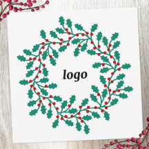 Holly Wreath Logo Business