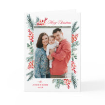 Holly y Evergreen Merry Christmas 2 Photo