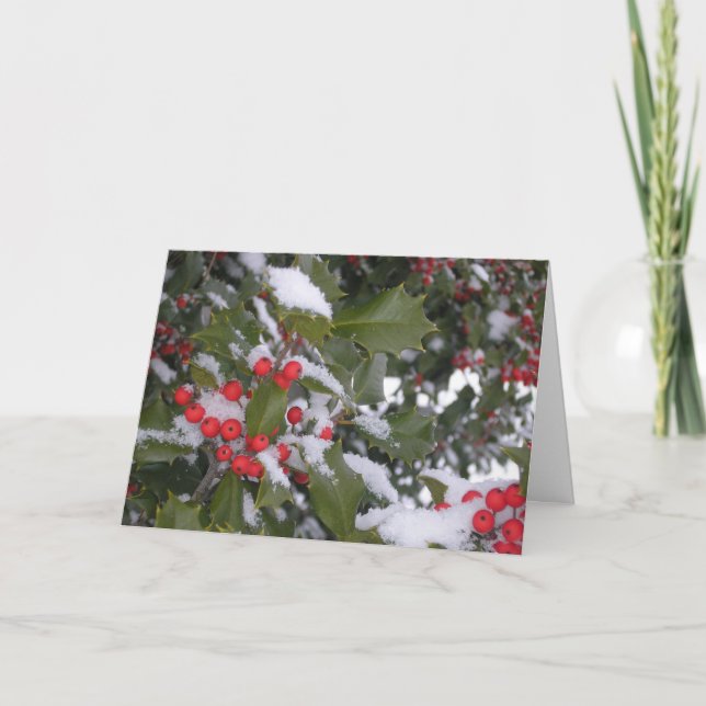 Tarjeta Festiva "Hollyberry" (Anverso)