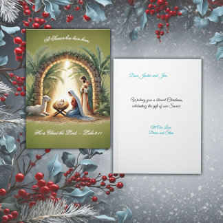 Tarjeta Festiva Holy Family Nativity