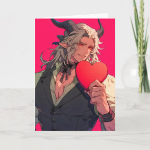 Tarjeta Festiva Hombre Anime Íncubo Amor