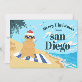 TARJETA FESTIVA HOMBRE DE ARENA EN EL ILUSTRACION DE NAVIDADES DE