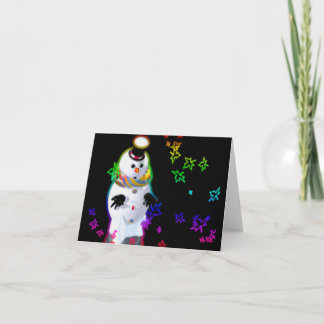 Tarjeta Festiva Hombre de nieve