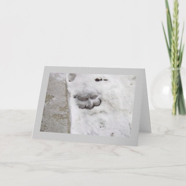 Tarjeta Festiva Hombre de nieve (Anverso)