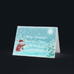 Tarjeta Festiva Hombre De Nieve A La Luz De La Luna<br><div class="desc">Comparte saludos de Navidad con este hombre de nieve a la luz de la luna.</div>