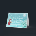 Tarjeta Festiva Hombre De Nieve A La Luz De La Luna<br><div class="desc">Comparte saludos de Navidad con este hombre de nieve a la luz de la luna.</div>