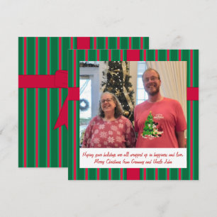 Tarjeta Festiva Hombre de nieve detective divertido y elegante par