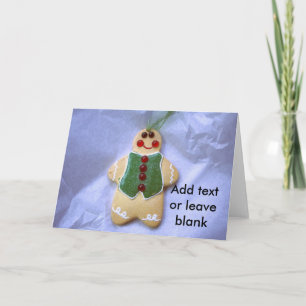 Tarjeta Festiva Hombre de pan de jengibre