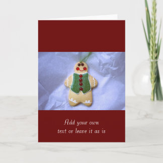 Tarjeta Festiva Hombre de pan de jengibre