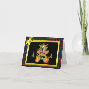 Tarjeta Festiva Hombre de pan de jengibre espeluznante