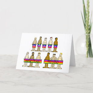 Tarjeta Festiva Hombre gay Feliz Año Nuevo 