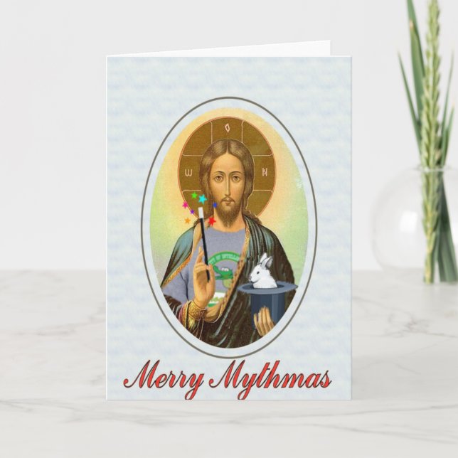 Tarjeta Festiva Hombre mágico (Anverso)