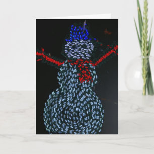 Tarjeta Festiva Hombre moderno de nieve