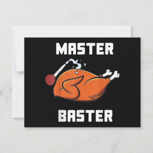 Tarjeta Festiva Hombre Mujer Maestro Baster Loco Pavo Baster Graci