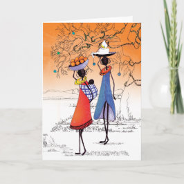 Tarjeta Festiva Hombre y mujer de Maasai