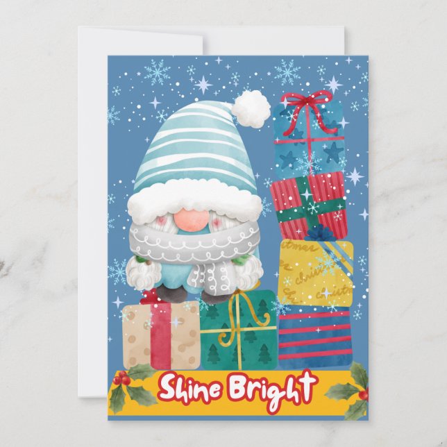 Tarjeta Festiva hombres de nieve (Anverso)