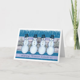 Tarjeta Festiva Hombres de nieve - Solsticio de invierno/Yule