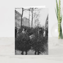 Tarjeta Festiva Hombres guapos con Mistletoe