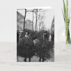 Tarjeta Festiva Hombres guapos con Mistletoe