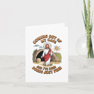 Tarjeta Festiva Hombres Jesús saliendo de mi cueva