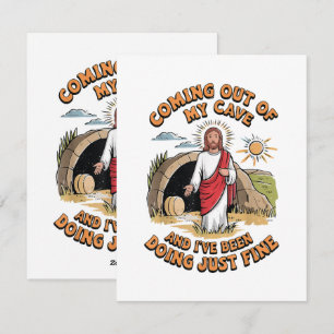 Tarjeta Festiva Hombres Jesús saliendo de mi cueva