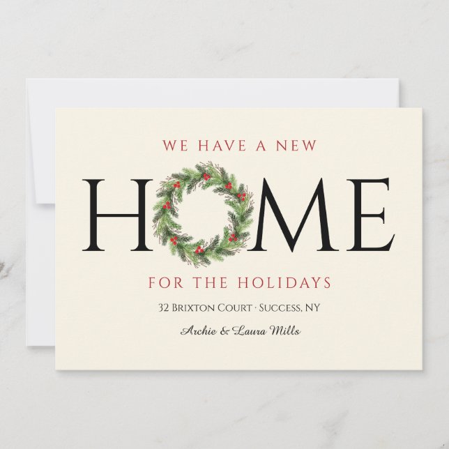 Tarjeta Festiva Home For The Holidays Greeting Card (Anverso)