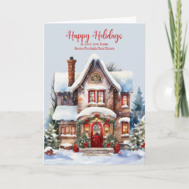 Tarjeta Festiva Home Themed Business Greeting from Realtor Custom