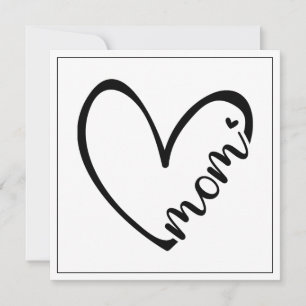 Tarjeta Festiva Homenaje de corazón a mamá