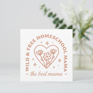 Tarjeta Festiva Homeschool mamá la mejor mamá silvestre y citas gr