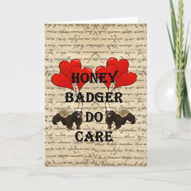 Tarjeta Festiva Hone badger do care (Anverso)